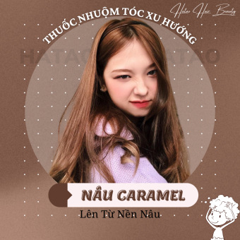 Thuốc nhuộm tóc màu Nâu Caramel(không tẩy) kèm trợ nhuộm 100ml