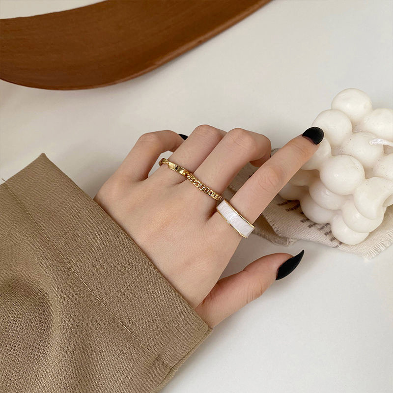 Bộ 3 chiếc nhẫn có thể điều chỉnh kích thước nhẫn thời trang đơn giản phong cách hàn quốc phụ kiện thời trang