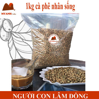 1kg Cà phê nhân sống - Honey - cà phê Robusta - S16 - MYANH coffee