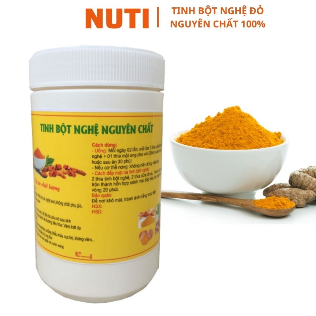 [FreeshipMAX] Tinh bột nghệ đỏ nguyên chất Tam Đảo 500g, tinh bột nghệ vàng đỏ nghệ viên làm đẹp chữa đau dạ dày liền sẹo vết thâm