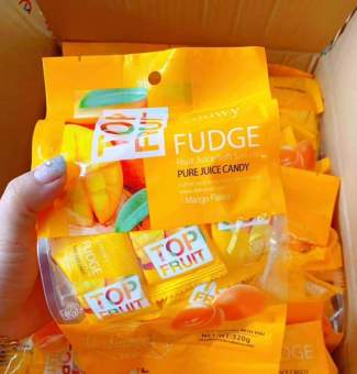 COMBO 4 GÓI KẸO DẺO XOÀI TOP PRUIT FUDGE COOWY - gói 320gr