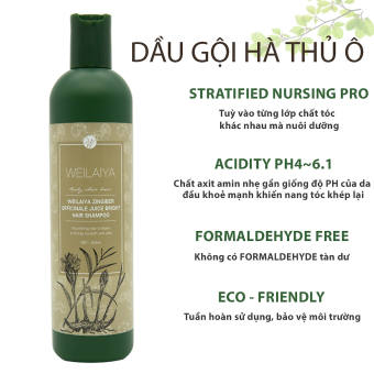 dầu gội đầu Weilaiya 400ml tem xám Hà thủ ô  tinh chất gừng hỗ trợ móc tóc và chống rụng tóc mẫu mới