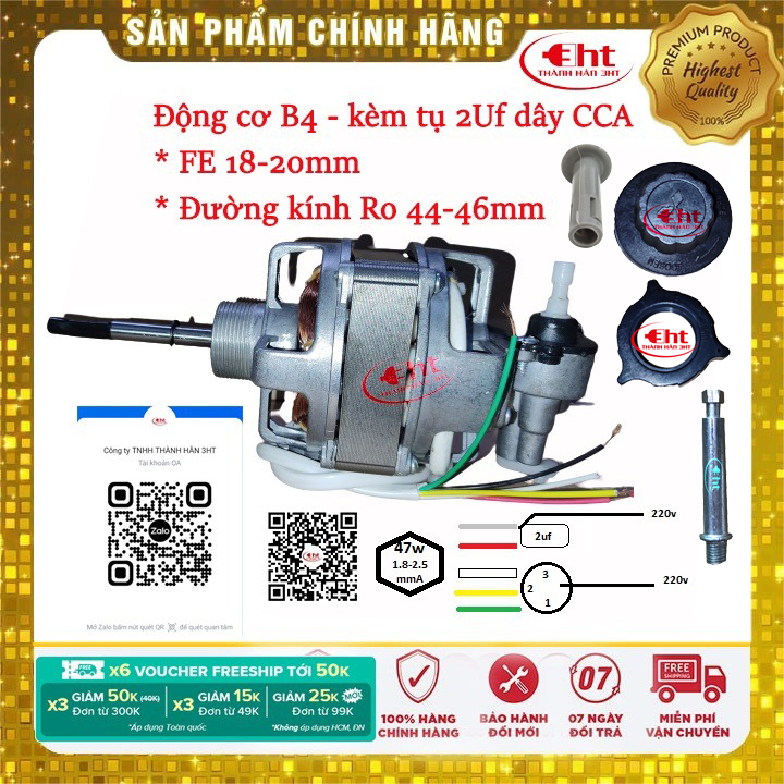 Moter quạt b4 + ty + khóa cánh + khóa lồng + nut kéo