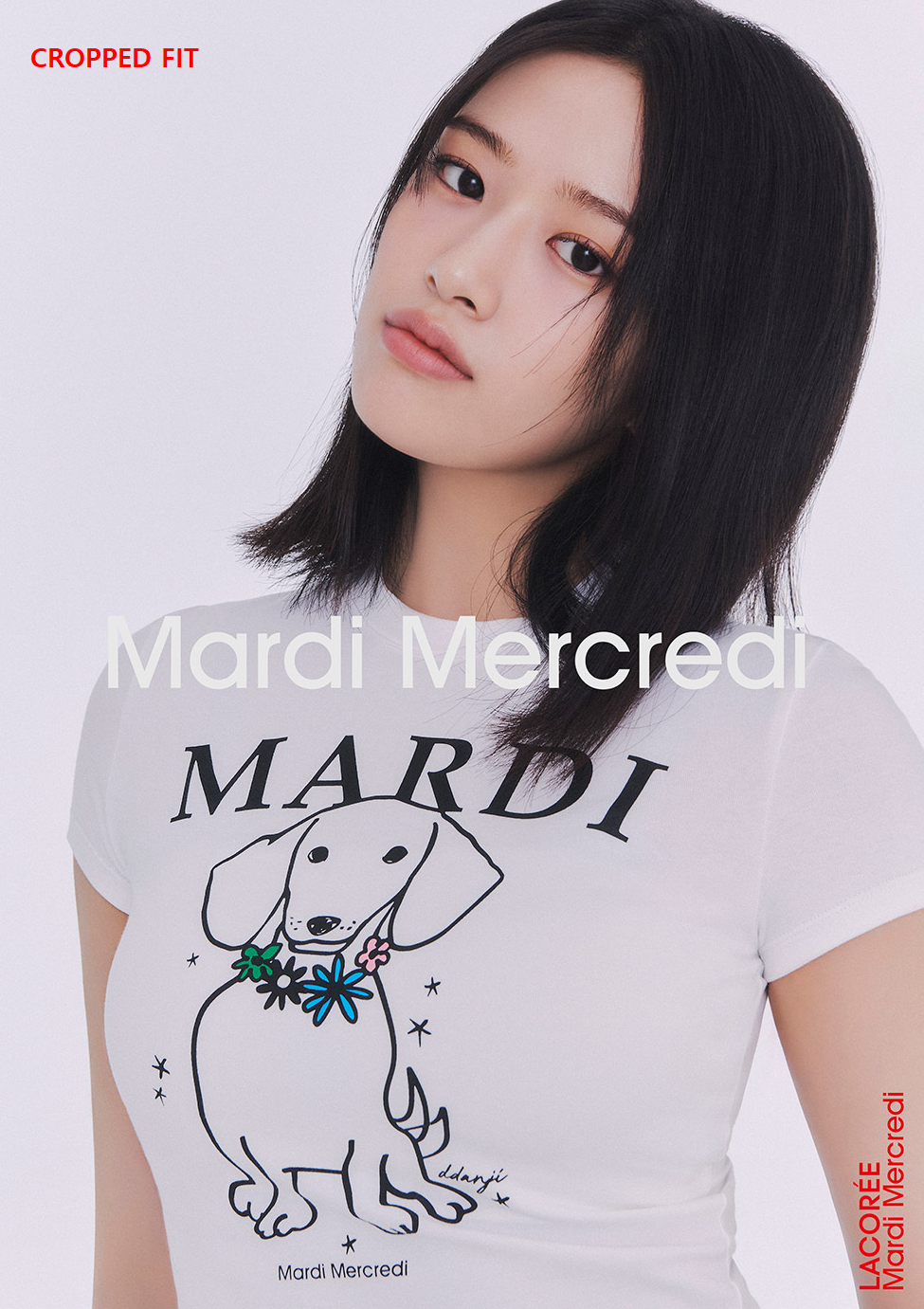 [IVE AnYujin PICK / 4 FIT] ÁO PHÔNG MARDI MERCREDI SWING THE TAIL DDANH HIỆU HOA ĐA MÀU (2025Mới)