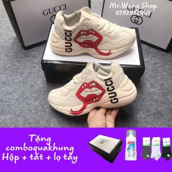 Giày thể thao nam nữ Hot Gucci Chunky Rhyton môi 36-43. Fullbox + quà khủng