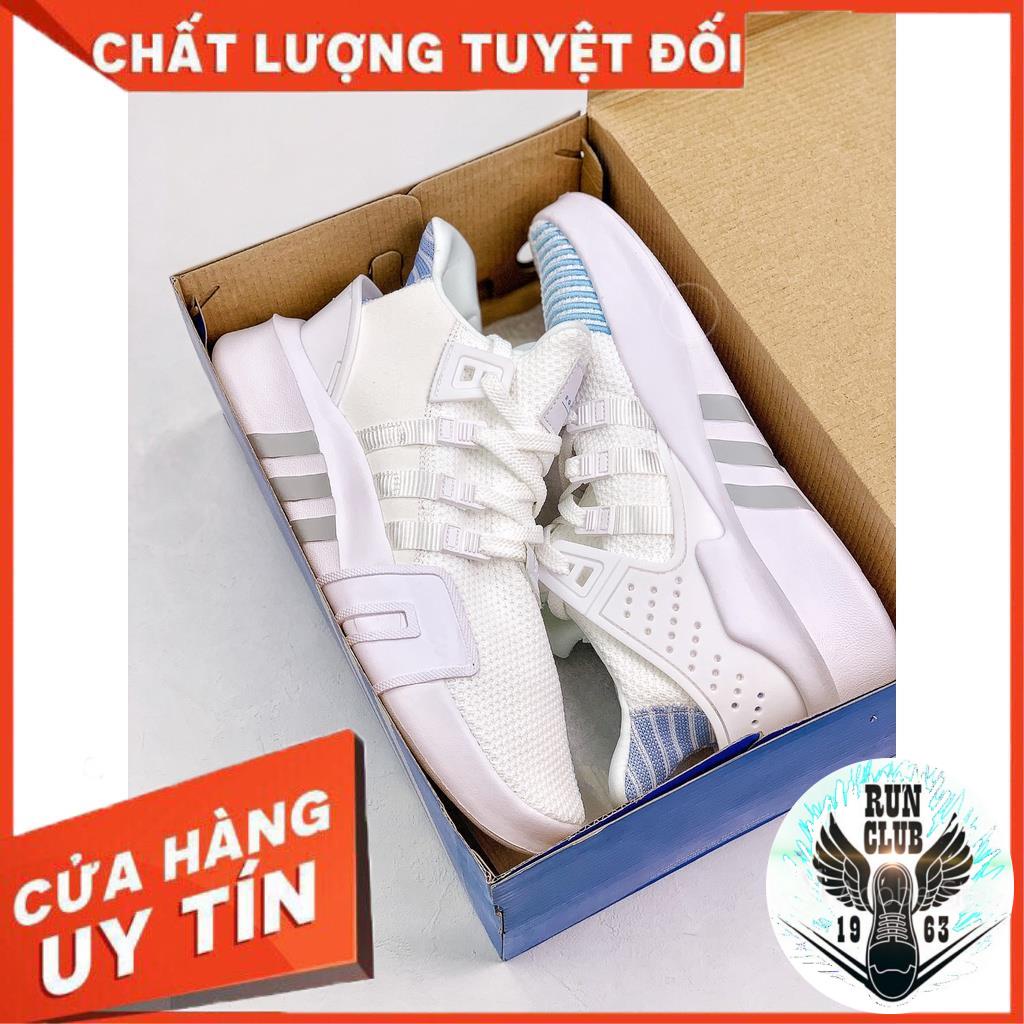 [Ảnh thật] giầy thể thao EQT Bask ADV trắng vạch xanh thời trang nam nữ