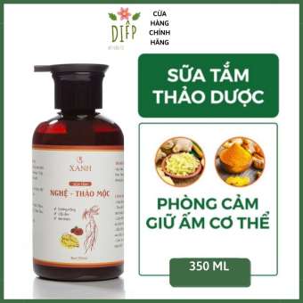 Sữa tắm thảo mộc nguyên chất gừng nghệ- giảm mụn lưng trắng da giảm thâm 350ml