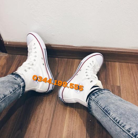 Giày Converse Classic Màu Trắng Cao Cổ