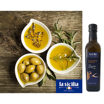 DẦU Ô LIU NGUYÊN CHẤT (EXTRA VIRGIN OLIVE OIL) LA SICILIA – 500ML