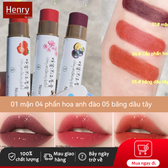 Henry Bộ son môi, 3 hương vị và màu sắc