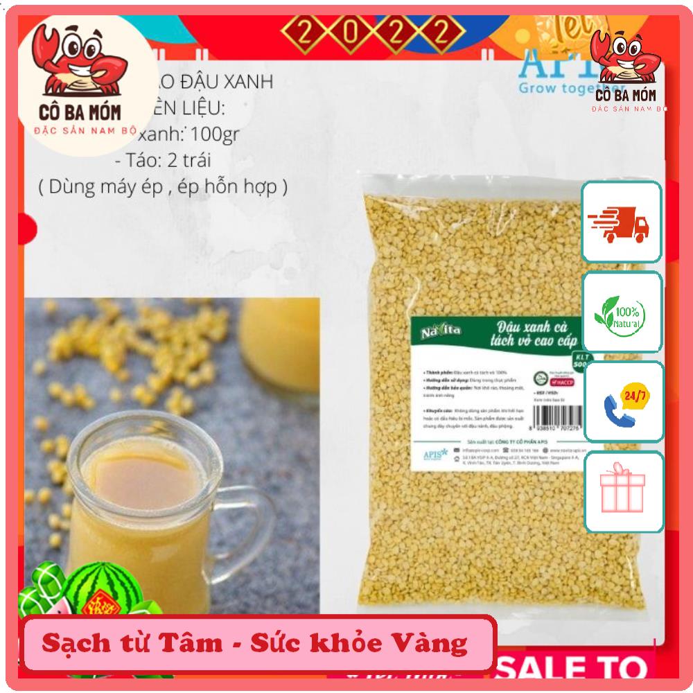 1 GÓI ĐẬU XANH CÀ TÁCH VỎ CAO CẤP NAVITA 250G CHẤT LƯỢNG CÔ BA MÓM - ĐẶC SẢN NAM BỘ