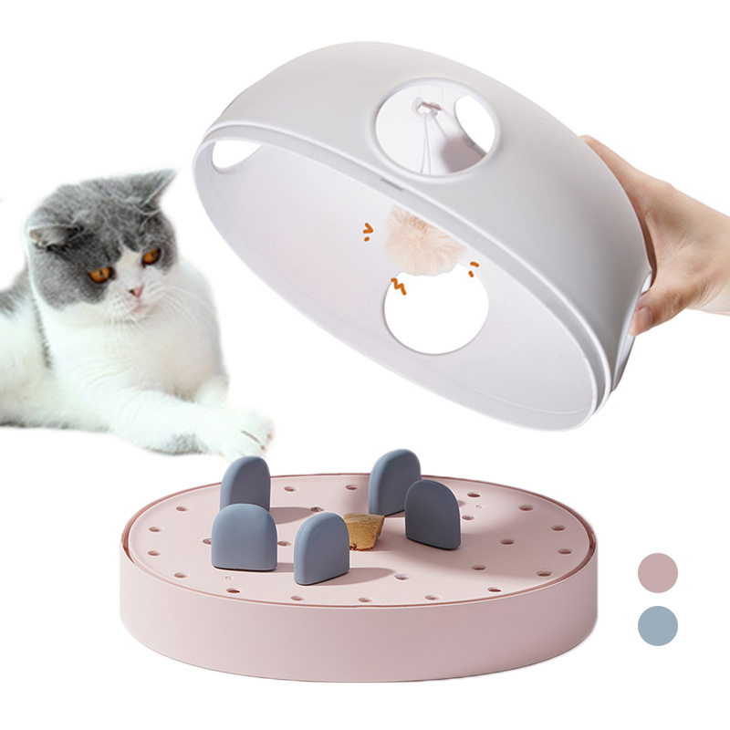 Đồ chơi cho mèo thú cưng 3 trong 1 bóng theo dõi trò chơi bóng nhồi bông mô phỏng đồ chơi cào động vật đồ chơi xếp hình cho ăn chậm tương tác huấn luyện