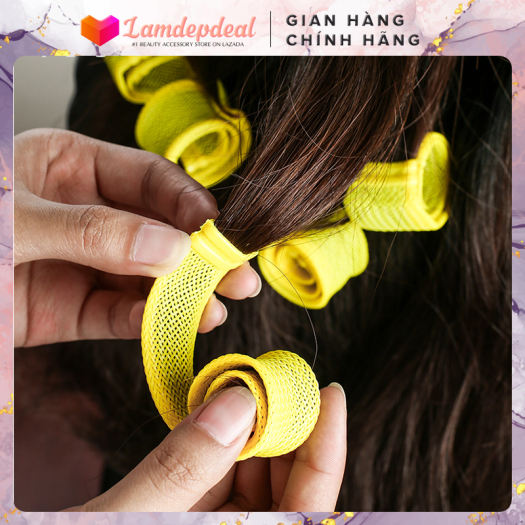 ❤️ Lamdepdeal - Lô uốn tóc ốc sên - Lô cuốn tóc tạo kiểu tóc xoăn gợn sóng chuẩn - Lô cuốn tóc lạnh không cần dùng nhiệt - Dụng cụ làm tóc