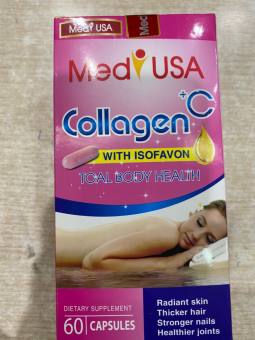 VIÊN UỐNG ĐẸP DA MEDIUSA COLLAGEN +C -Với thành phần Collagen 120mg.sữa ong chúa, nhau thai cừu
