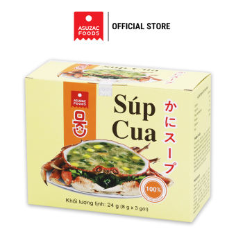 Súp cua Asuzac hộp 24g (8g x 3 gói) - Súp sấy thăng hoa