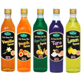Siro Golen Farm chai thủy tinh 500ml các mùi
