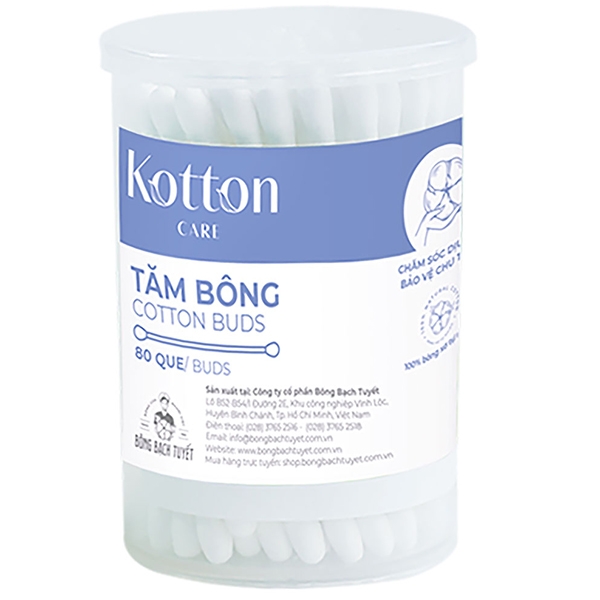 Tăm bông Bạch Tuyết người lớn 80 que