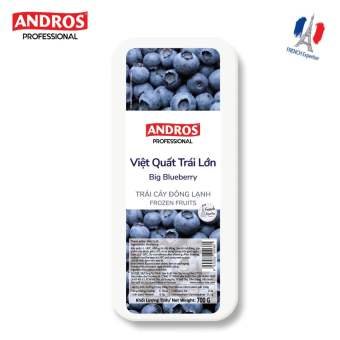 ANDROS - Việt quất trái lớn đông lạnh (Frozen Big Blueberry) - Trái cây đông lạnh - Hộp 700g