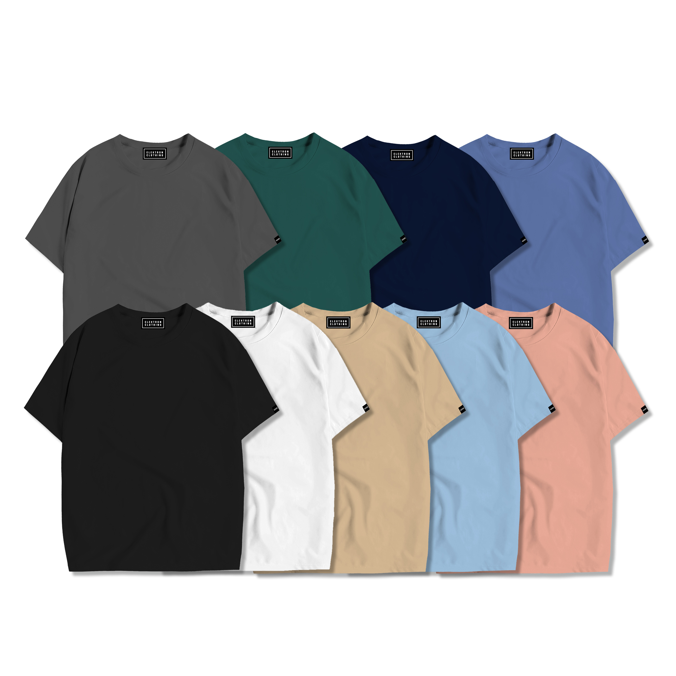 Áo thun trơn localbrand Elektron nam nữ cotton tay lỡ oversize