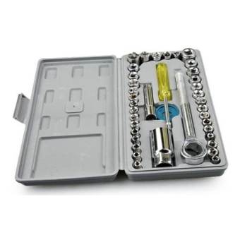 Bộ khẩu mở siết ốc và bugi 40 chi tiết PA01