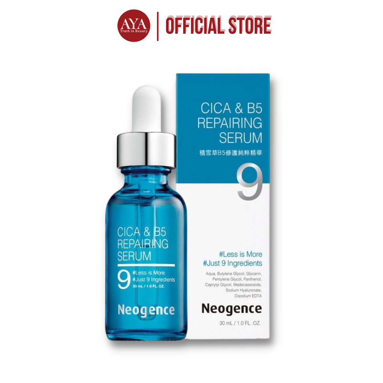 Tinh chất cica & b5 neogence phục hồi dịu da less is more 30ml đài loan