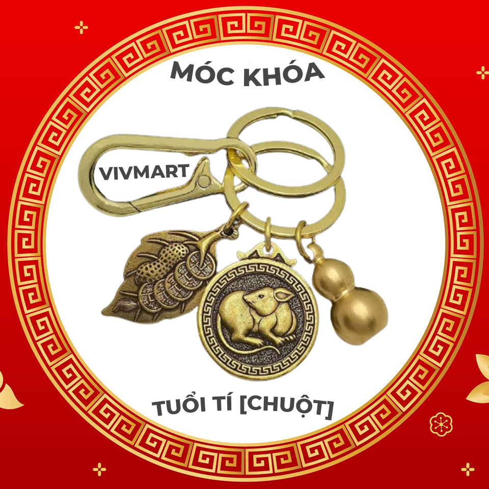 Móc chìa khóa tuổi tý phong thủy theo bản mệnh 12 con giáp