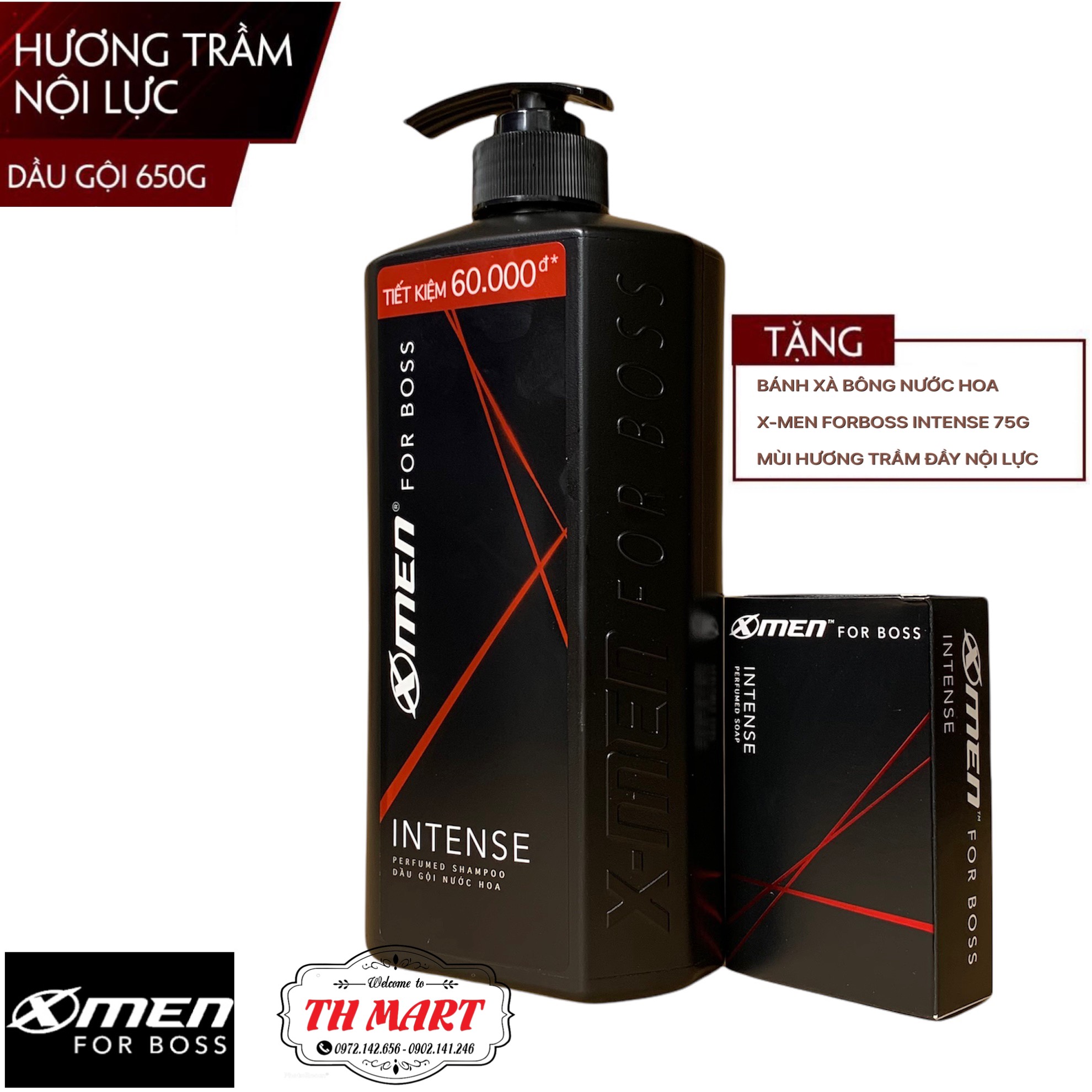 Dầu gội đầu nước hoa xmen for boss chai 650G