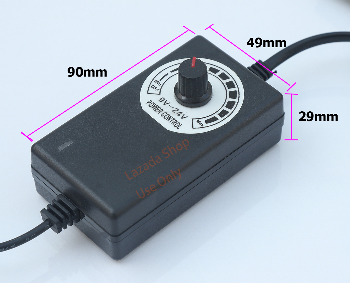 Nguồn adapter điều chỉnh từ 9-24v/1a, 1-24v/2a max 24w, 1-24v-3a