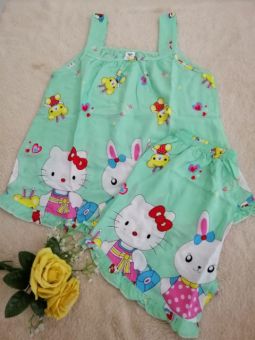 Đồ bộ mặc nhà bé gái tone lanh giá rẻ