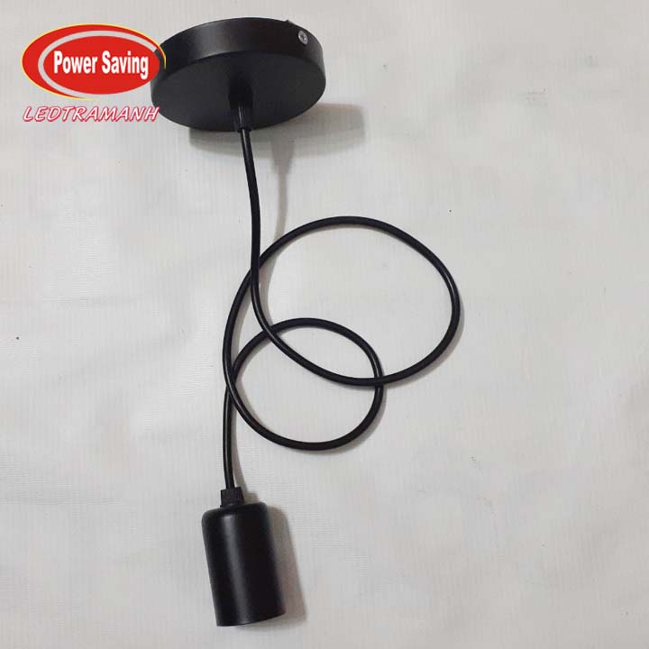 Dây đèn thả đuôi xoắn E27 1met MS-01 màu đen