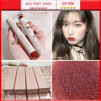 Son kem lì Kakashow tone màu đỏ nâu đất,Son môi mềm mịn lâu trôi chống nước