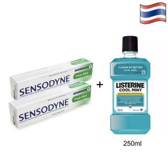 2 KEM ĐÁNH RĂNG SENSODYNE + NƯỚC SÚC MIỆNG LISTERINE 250ml