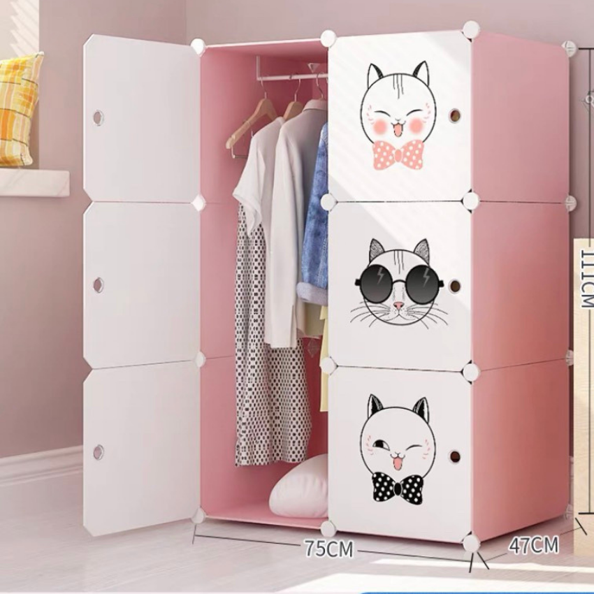 Tủ nhựa ghép thông minh 6 ô
