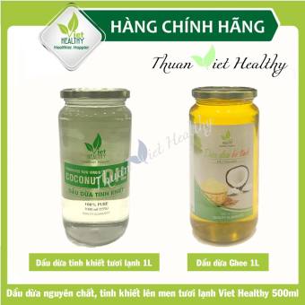 Dầu dừa nguyên chất viet healthy 1000ml, dầu dừa tinh khiết viethealthy 1 lit, dầu dừa bơ tinh khiết ghee 1l, dầu dừa lên men tươi lạnh việt healthy