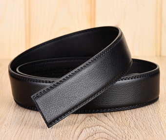 Thắt lưng da nam không có khóa tự động khóa thắt lưng cơ thể Da thủ công da tự động Thắt lưng nam không dây