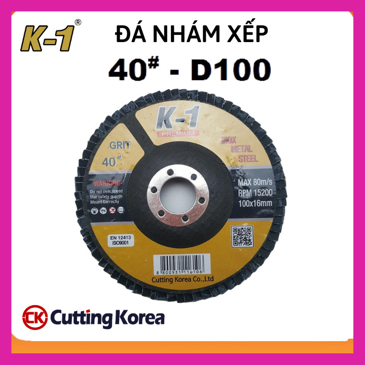 Đá nhám xếp 40# | đĩa ráp xếp | bánh nhám xếp k1 d100 40#