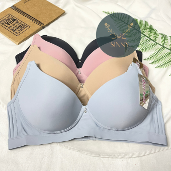 Áo ngực nữ không gọng cup C, áo lót, chip mỏng nhẹ, chất su mát, nội y Thái Lan Sisterhood A18, Sinny