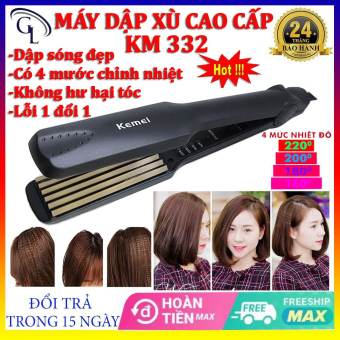 Máy Dập Xù Tóc KEMEI 332, Chức năng dập xù, bấm xù , bấm mè tạo kiểu tóc làm phồng chân tóc bản to cao cấp