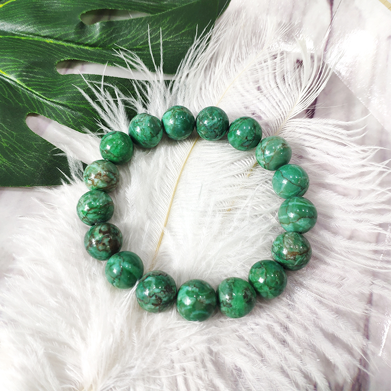Vòng Tay Hạt Ngọc Trai Tự Nhiên Đá Khoáng Kết Hợp Màu Ngọc Lam Đá Thô Pha Lê Chữa Lành Hào Quang Vòng Tay Nam Nữ Trang Sức May Mắn 8/10/12Mm