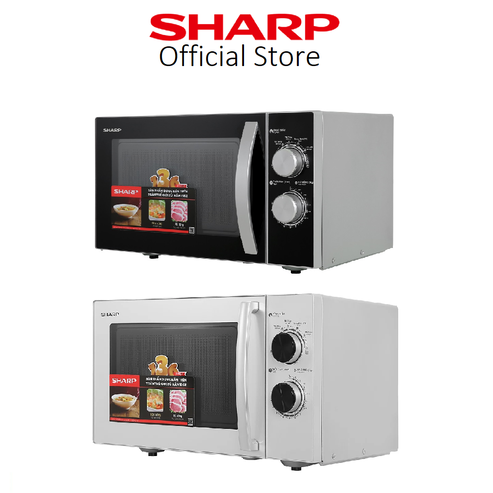 Lò vi sóng sharp r-31a2vn-s i r-32a2vn-s dung tích 23 lít 900w nút cơ - bảo hành 12 tháng chính hãng