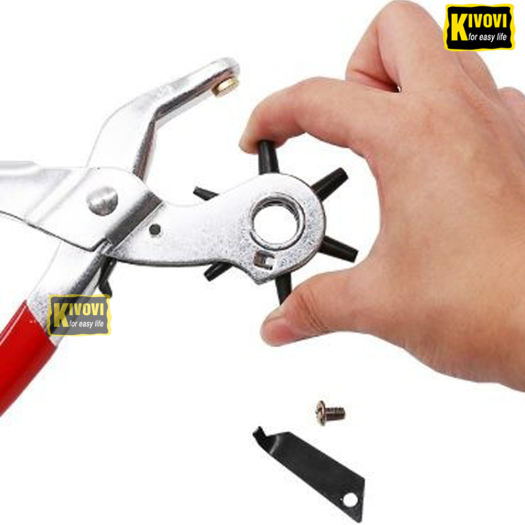 Kềm Bấm Lỗ Thắt Lưng/ Kìm Bấm Lỗ Dây Nịt - Kìm Bấm Lỗ Dây Đồng Hồ - Kìm Đục Lỗ Thắt Lưng / Đồ Bấm Lỗ Tròn Đục Lỗ Khoen Đa Năng Cầm Tay - Kivovi