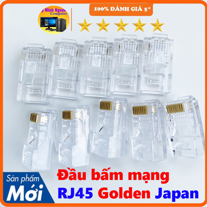 Đầu bấm cáp mạng RJ45,hạt bấm đầu mạng Golden Japan