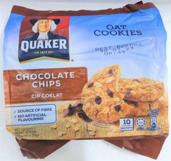 BÁNH QUY YẾN MẠCH SÔ CÔ LA QUAKER Chocolate Chips Oat Cookies (HALAL)