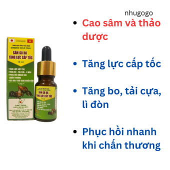 Sâm gà đá tăng lực cấp tốc 10ml Ginseng gold oral vật nuôi