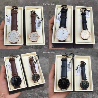 Đồng hồ nam nữ Daniel Wellington DW dây da DVV có 2 size full cặp, thiết kế sang trọng và trẻ trung - OneTime Store