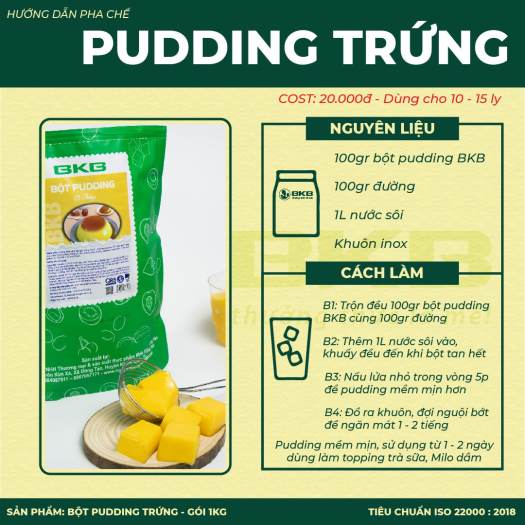 pudding trứng/bột pudding trứng 200g bkb tách lẻ