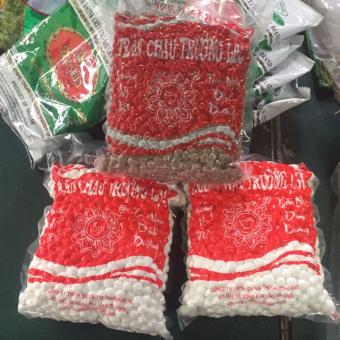 Trân châu đen,trắng trường lạc 1kg/ trân châu làm trà sữa/ nguyên liệu làm trà sữa, trà thái (đen)
