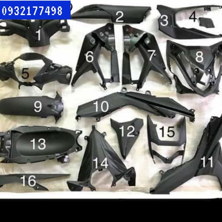 Bộ nhựa nhám winner v1 đầy đủ zin hãng