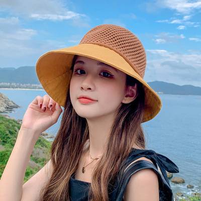 Mũ nón cói viền vải nơ to siêu đẹp