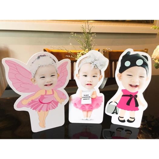 Hot-selling household goods Thiết kế hình Chibi trang trí tiệc sinh nhật happy birthday thôi nôi đầy tháng theo yêu cầu cho bé trai bé gái TK01